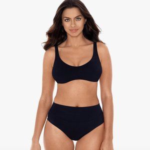 Skinny Dippers Black Bikini Set- Good Vibes Top and Dream Bottom Size Small NWT